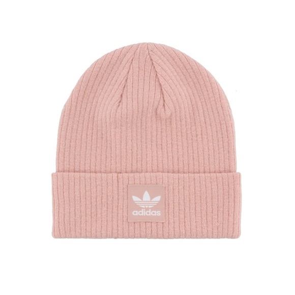 adidas trefoil beanie pink